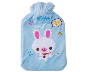 کیسه آبگرم اطفال سیلیکونی کاور مخملی گلدوزی