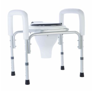 توالت مبله ثابت مدرج متوسط آلومینیوم با قیف