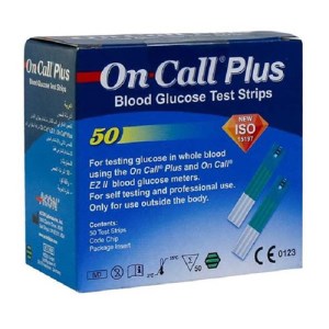 نوار تست قند خون آنکال پلاس 50 عددی On Call plus نوار تست قند خون آنکال پلاس 50 عددی On Call plus