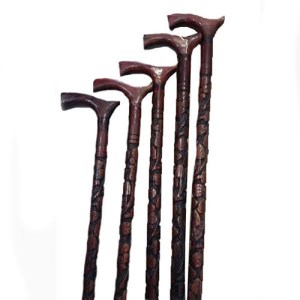 عصا چوبی طرح قلب و لاله