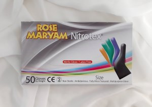 دستکش نیتریل 50عددی مشکی L
