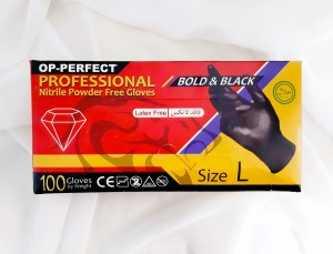 دستکش نیتریل مشکی 100 عددی او پی سایز اسمال S
